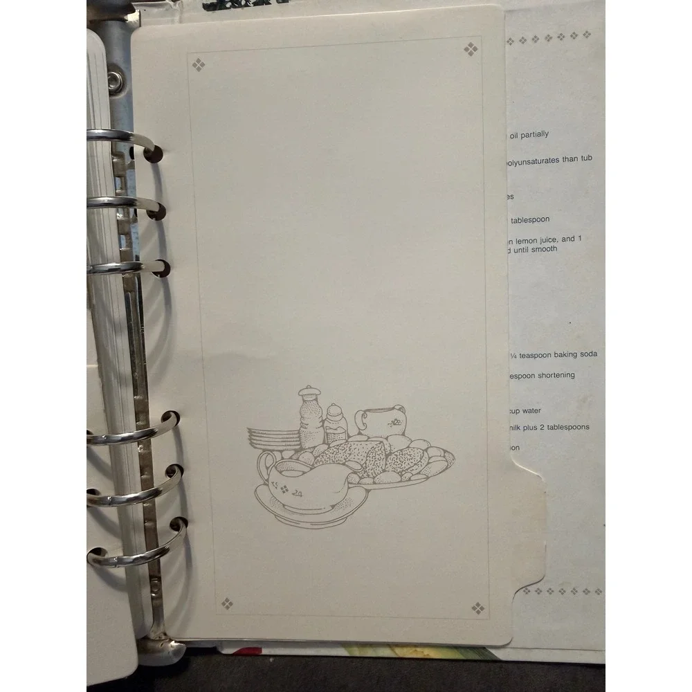 Vintage 1992 Markings Thomas Nelson Recipe Book Journal 6-Ring Binder Vegetable